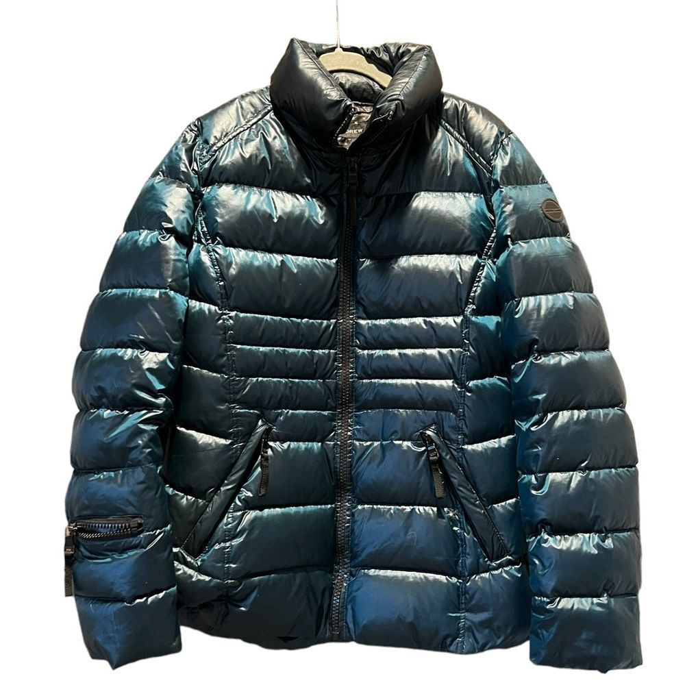 Andrew Marc Down filled Puffer Jacket Coat. Size medium. Green metallic